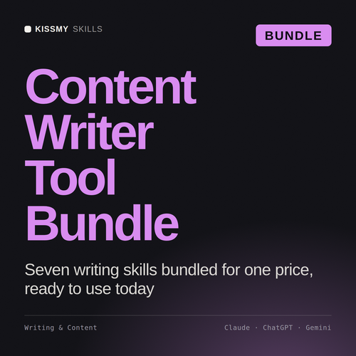Content Writer Tool Bundle AI bundle by KissMySkills, cover