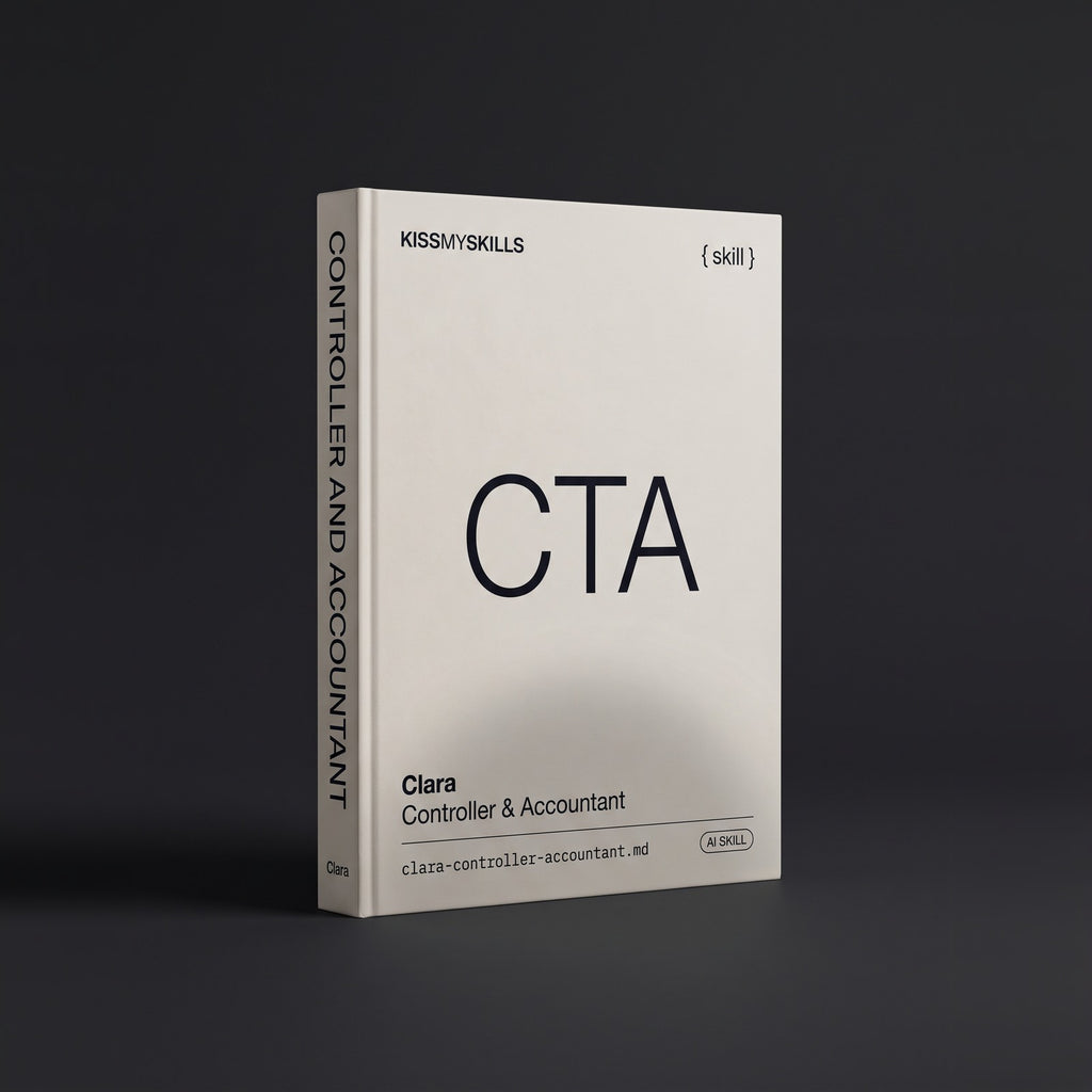 Controller & Accountant Claude skill by KissMySkills, hardcover volume cover