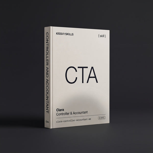 Controller & Accountant Claude skill by KissMySkills, hardcover volume cover