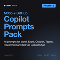 Copilot Prompts Pack - Microsoft 365 & GitHub Copilot Prompts for Word, Excel, Outlook, Teams and Code by KissMySkills, cover