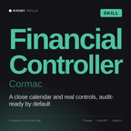 Financial Controller, Cormac AI skill by KissMySkills, cover