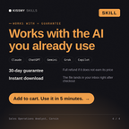The Sales Operations Analyst, Corvin AI skill works with Claude, ChatGPT, Gemini and any AI chat, 30-day money-back guarantee