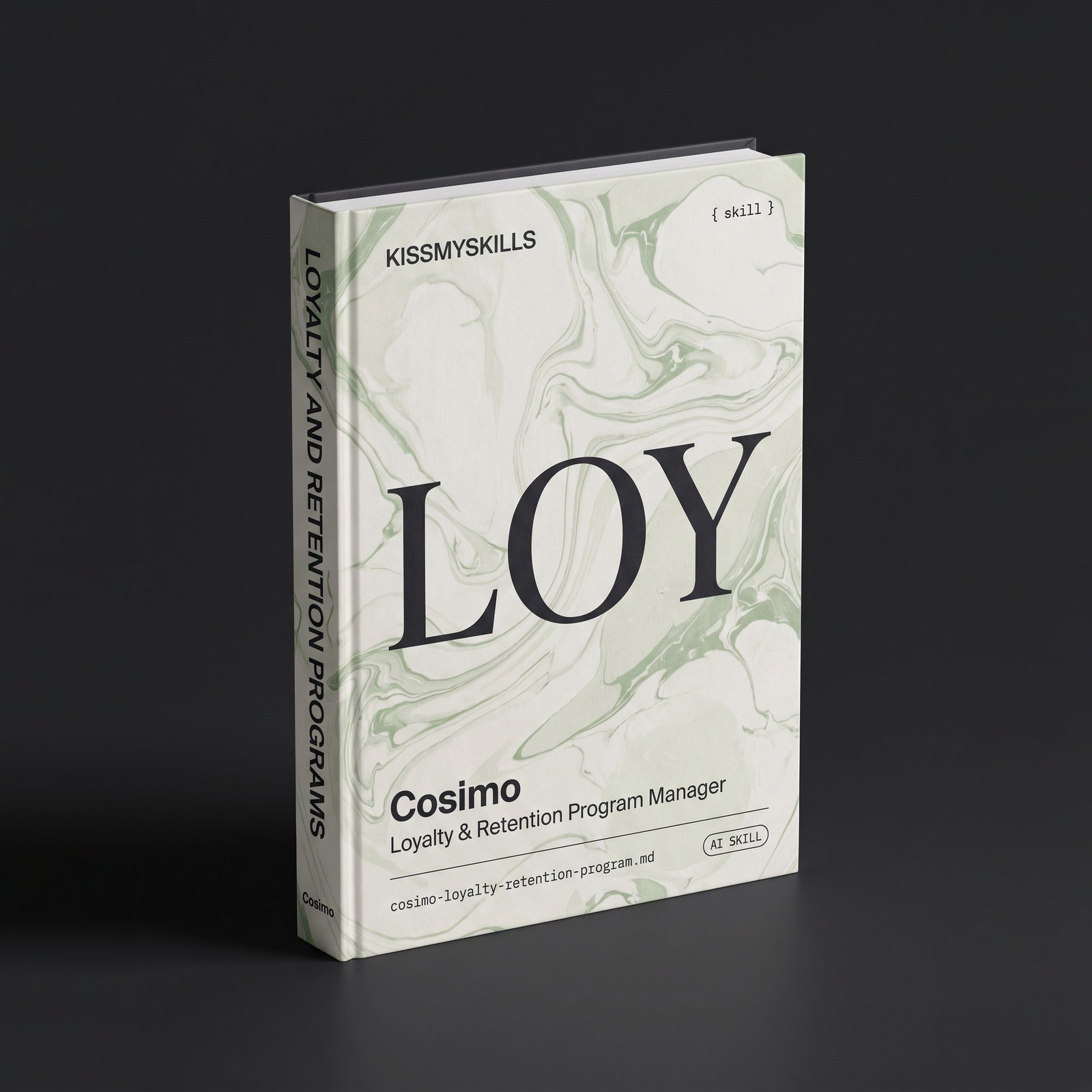 Cosimo - Loyalty & Retention Program Manager Claude skill by KissMySkills, hardcover volume cover