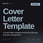 Cover Letter Template AI prompt by KissMySkills, cover
