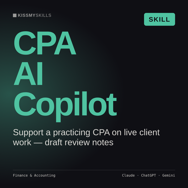 CPA AI Copilot AI skill by KissMySkills, cover