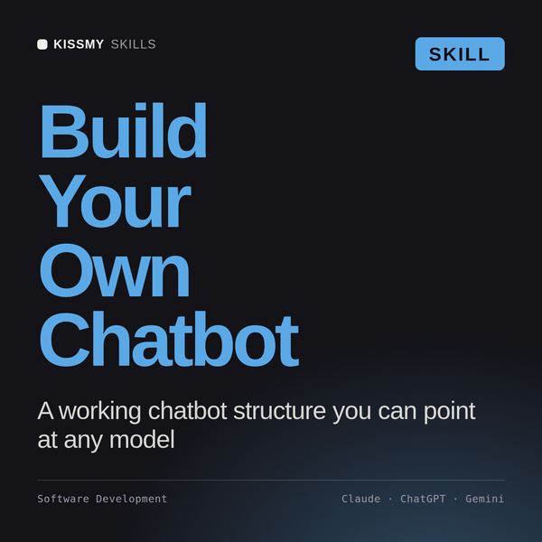 Build Your Own Chatbot AI skill by KissMySkills, cover