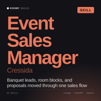 Event Sales Manager, Cressida AI skill by KissMySkills, cover