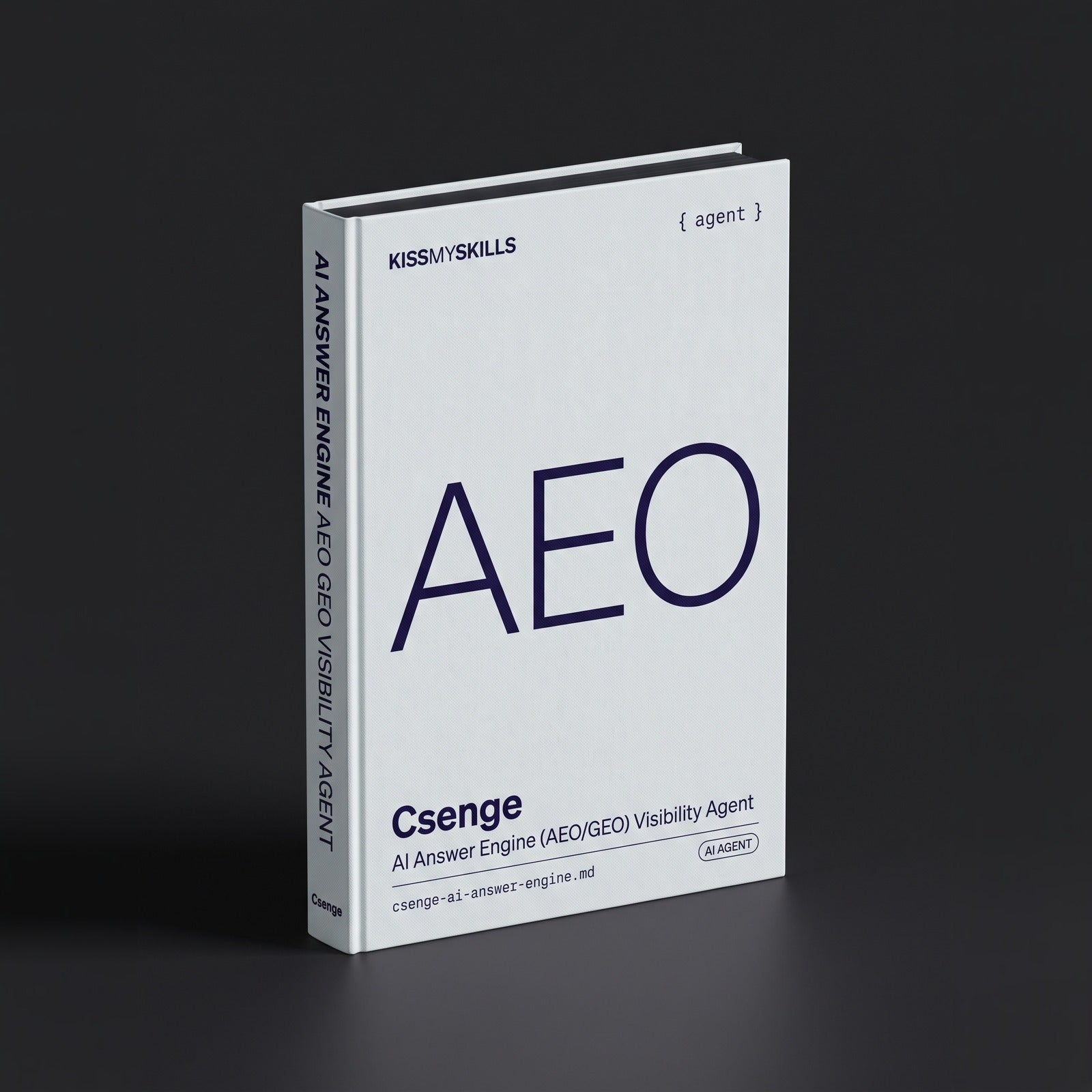 Answer Engine (AEO/GEO) Visibility Claude agent by KissMySkills, hardcover volume cover