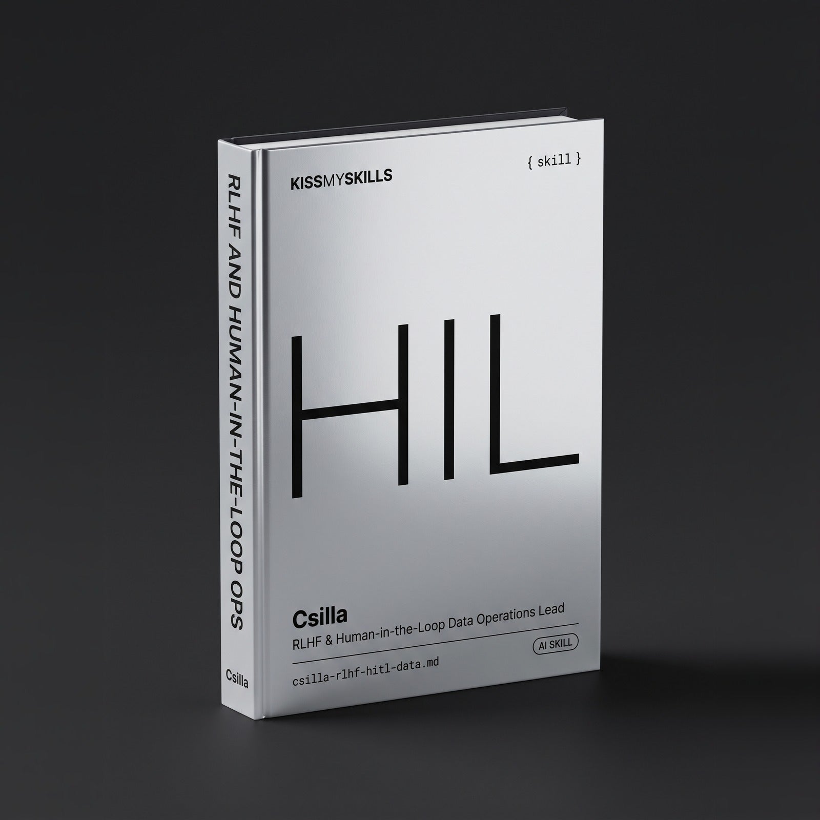 RLHF & Human-in-the-Loop Data Operations Lead Claude skill by KissMySkills, hardcover volume cover