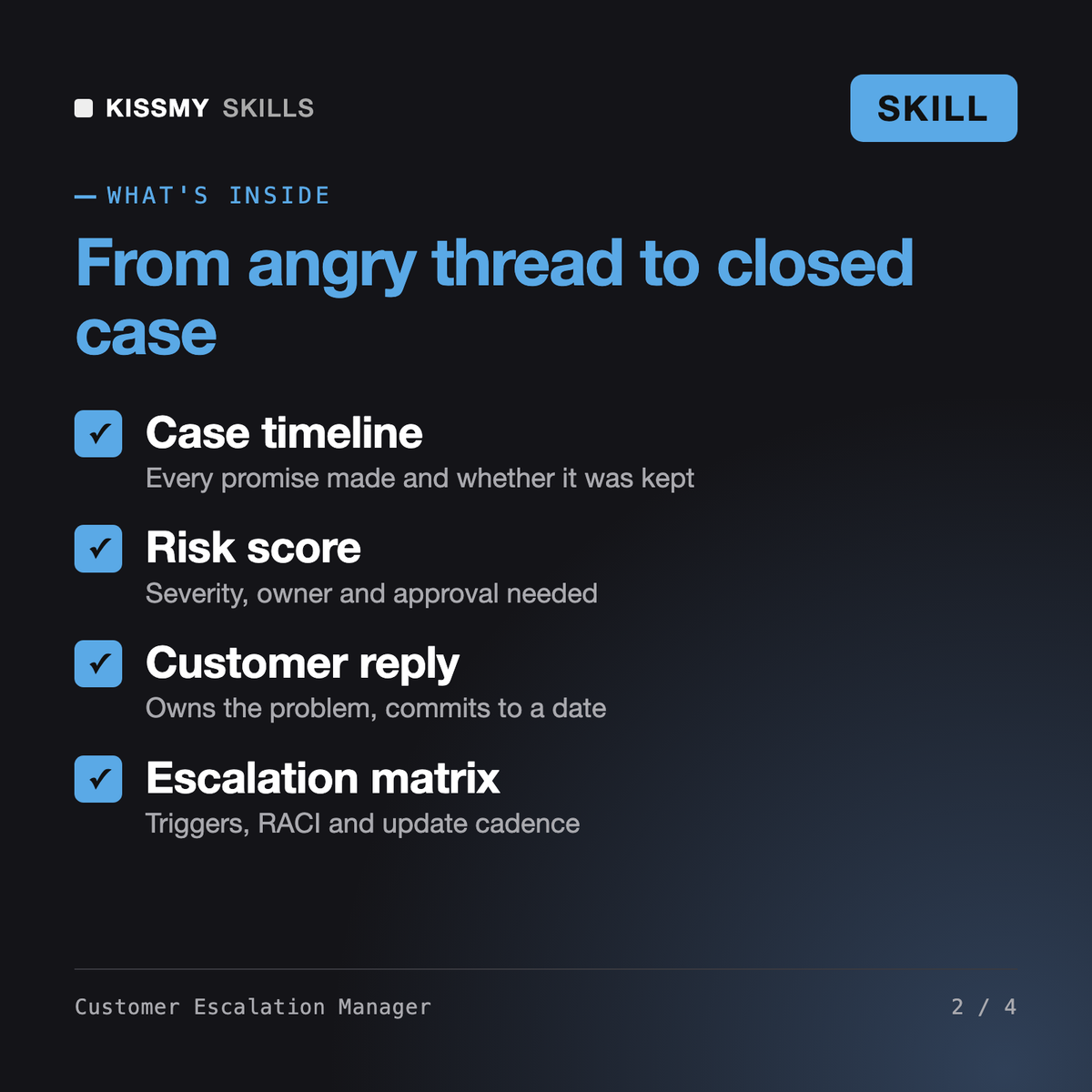 Customer Escalation Manager