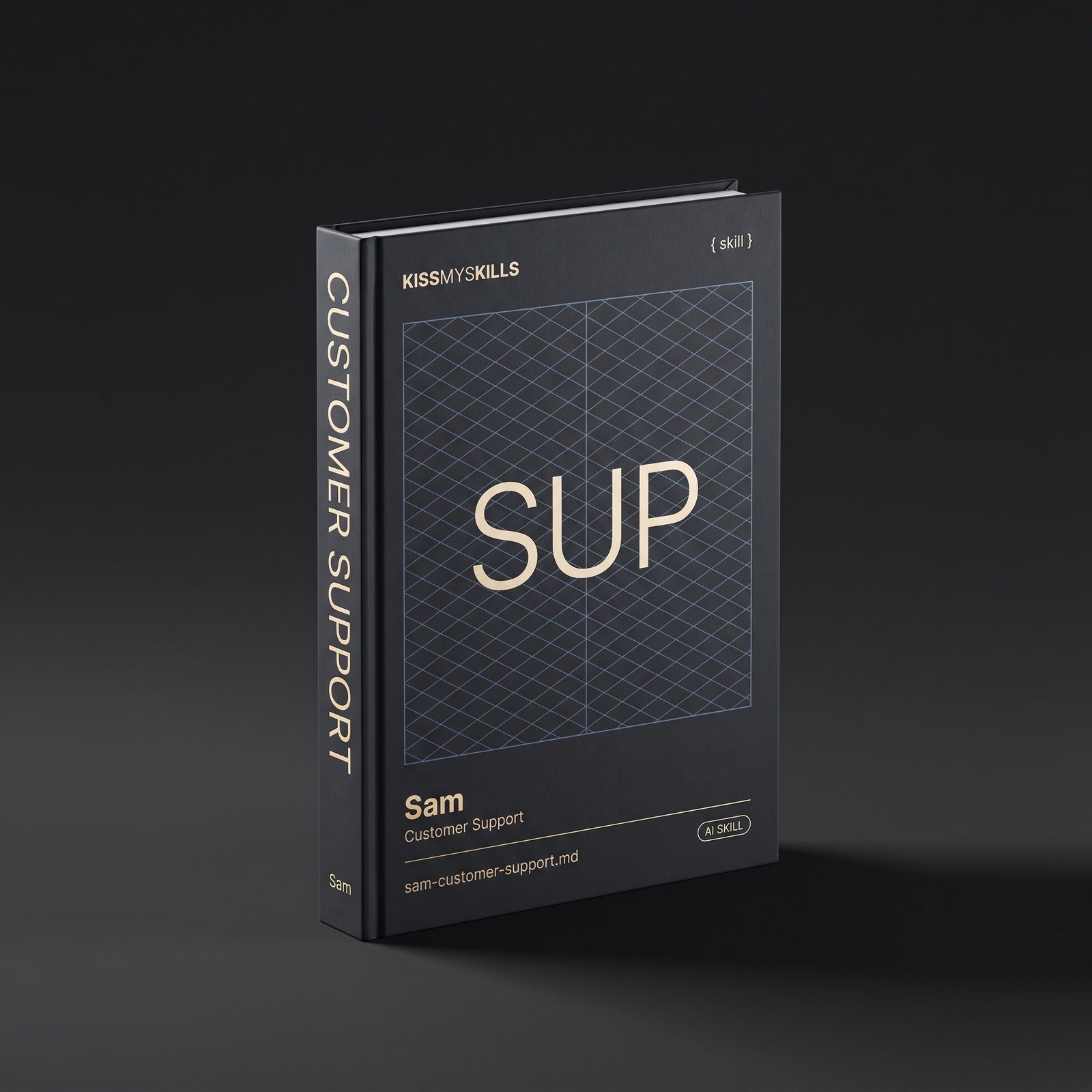 Customer Support Claude skill by KissMySkills, hardcover volume cover