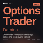 Options Trader, Damien AI skill by KissMySkills, cover