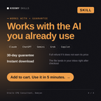 The Oracle CPQ Consultant, Damjan AI skill works with Claude, ChatGPT, Gemini and any AI chat, 30-day money-back guarantee