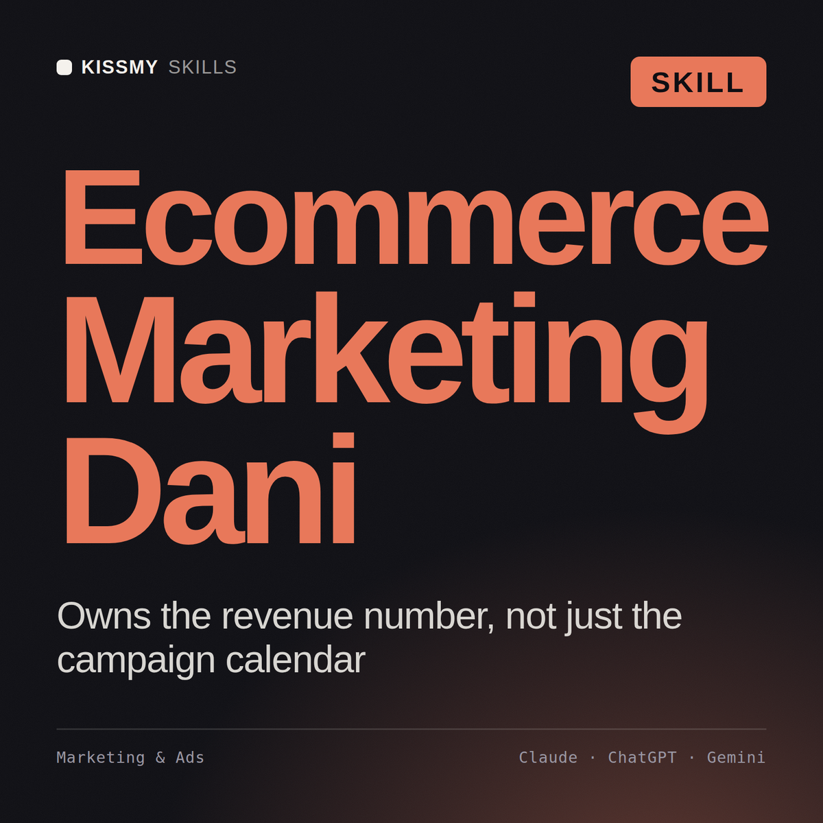 Dani - E-commerce Marketing Specialist AI Skill