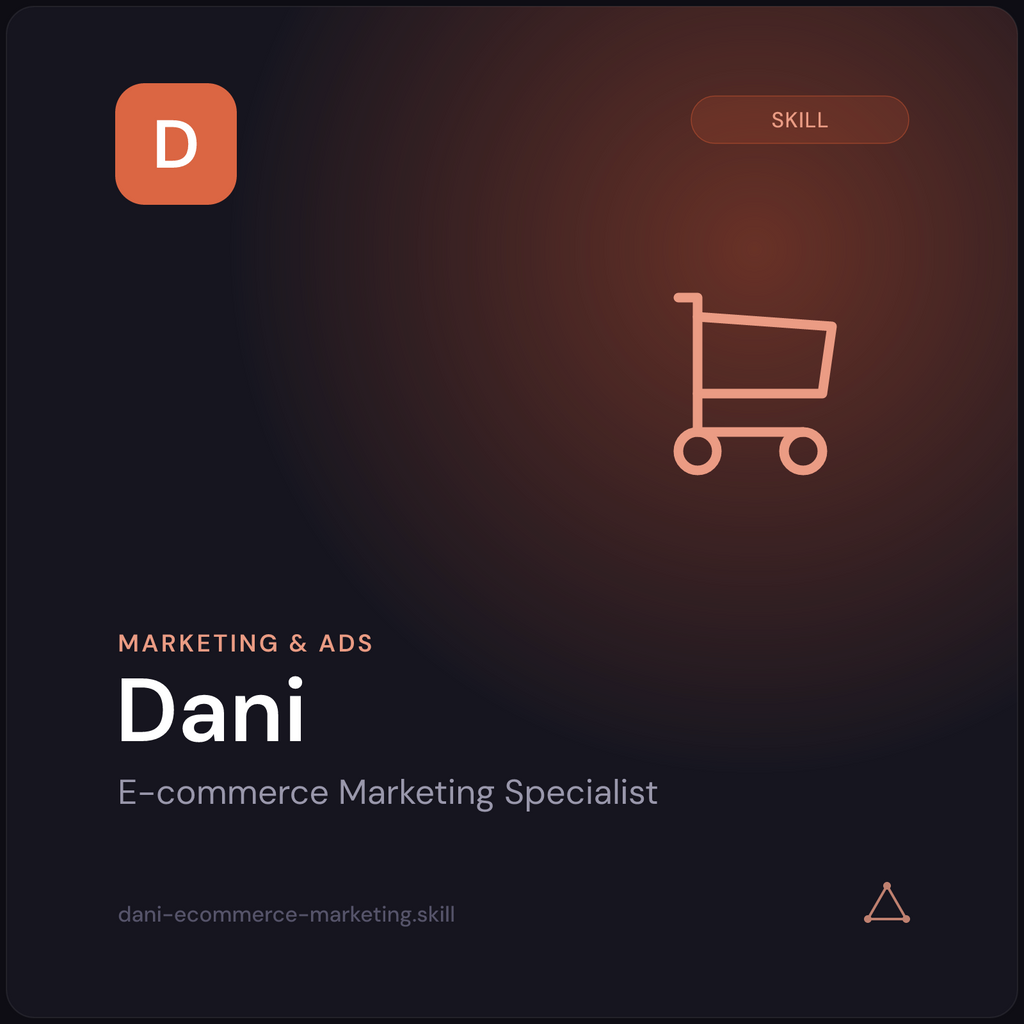 Dani — E-commerce Marketing Specialist AI Skill preview 3
