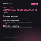 What's inside the Commercial Architect, Dashiell AI skill: Space planning, Code compliance, Budget modeling