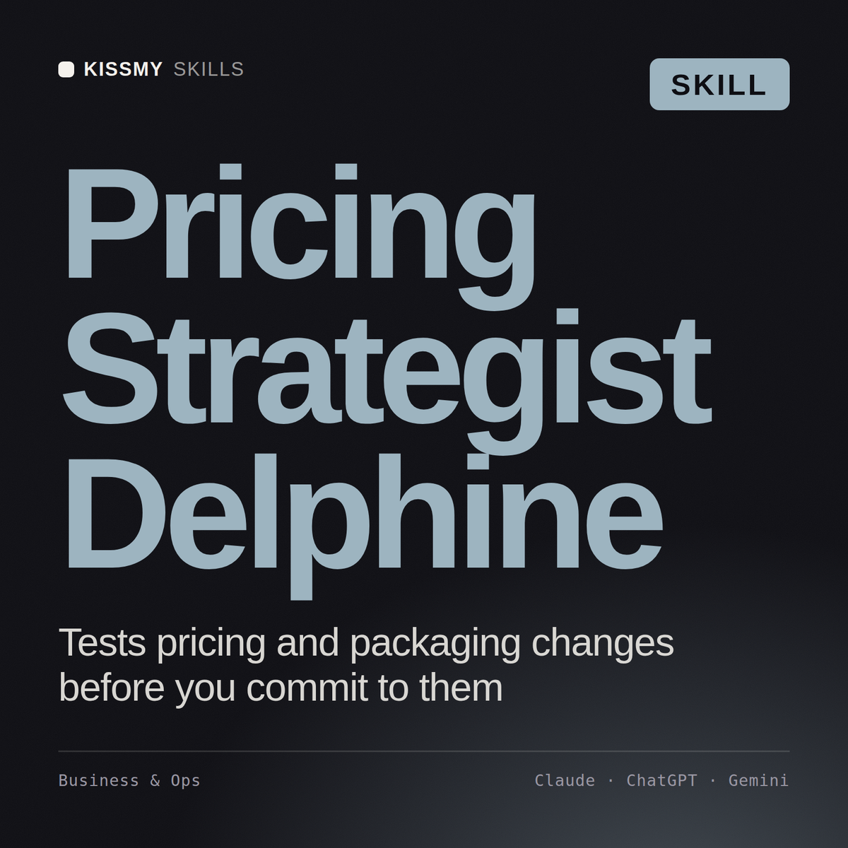 Pricing Strategist, Delphine AI skill by KissMySkills, cover