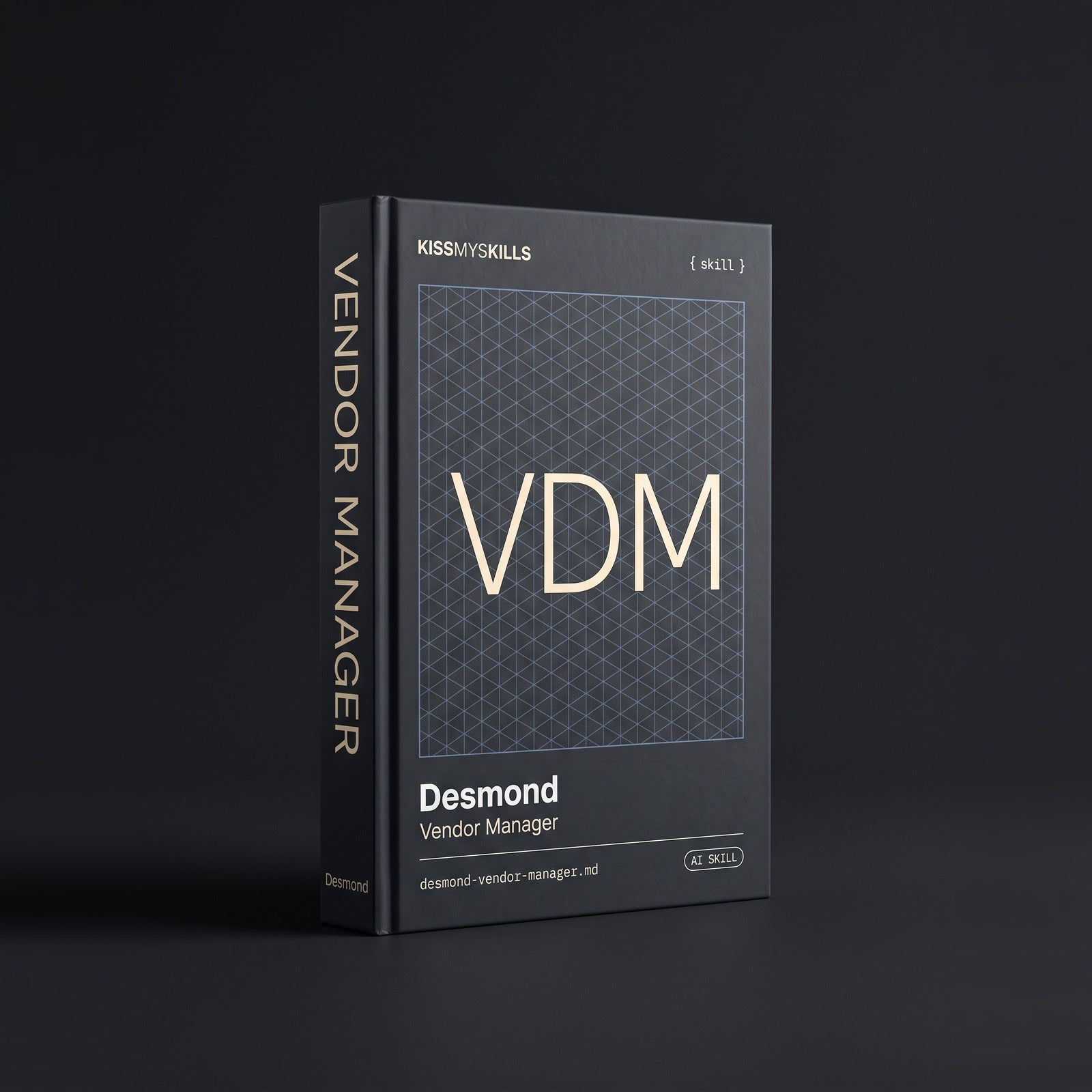Vendor Manager Claude skill by KissMySkills, hardcover volume cover