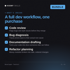 What's inside the Developer Toolkit AI bundle: Code review, Bug diagnosis, Documentation drafting, Refactor planning