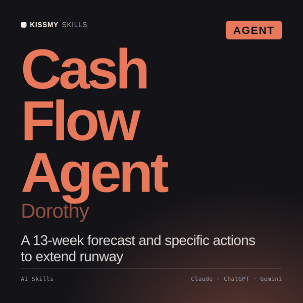 Cash Flow Agent, Dorothy AI agent by KissMySkills, cover