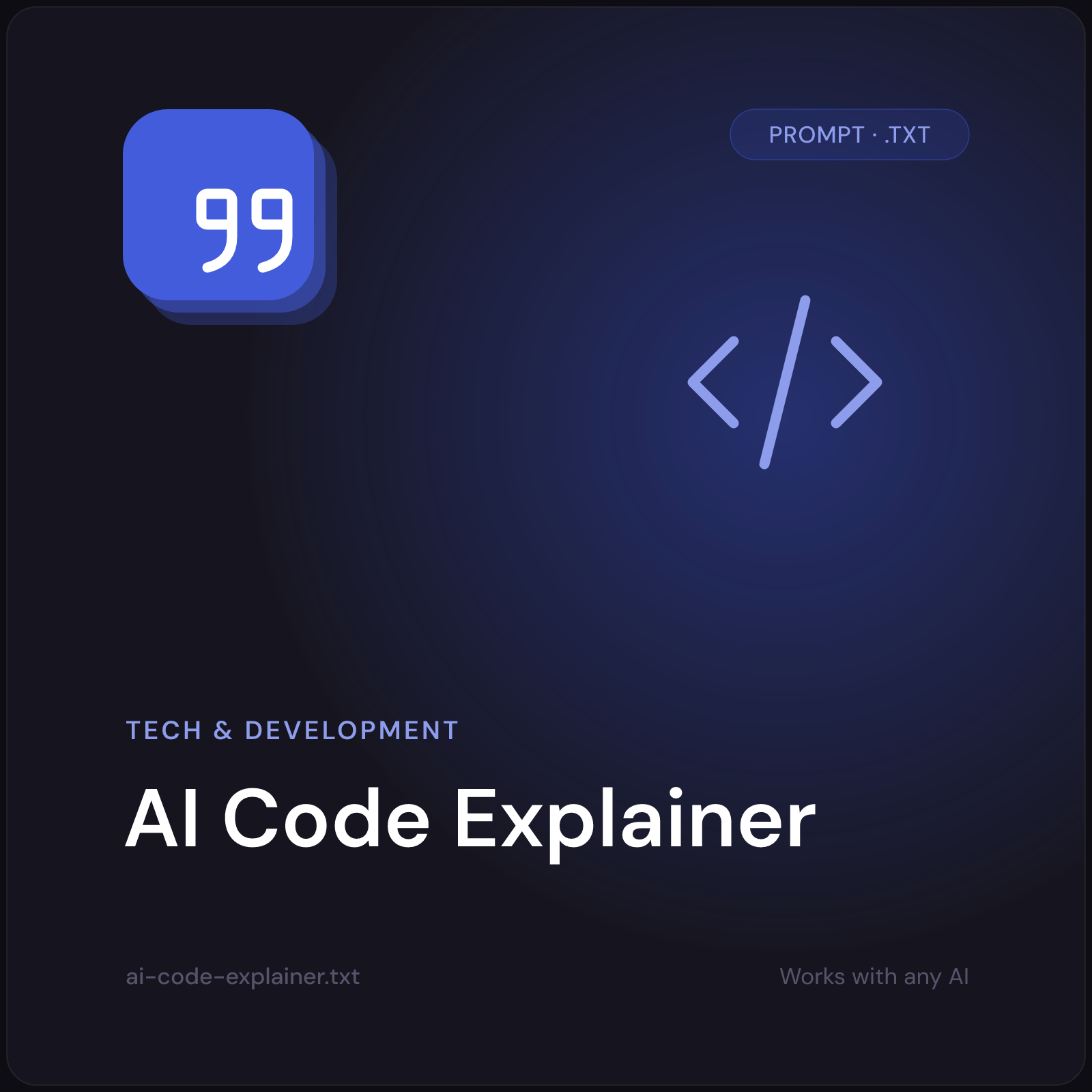 AI Code Explainer prompt cover