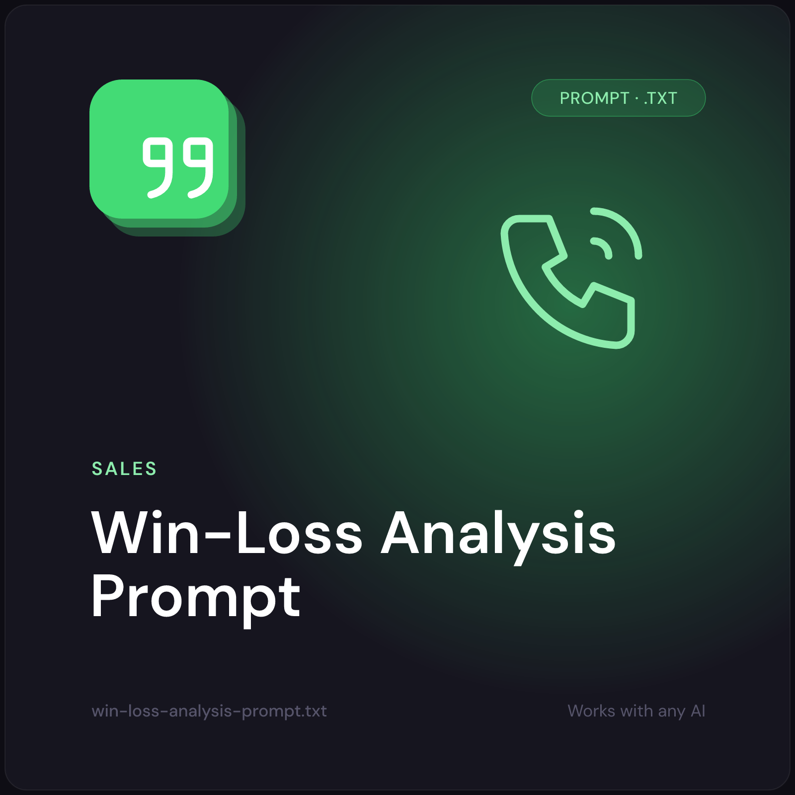 Win-Loss Analysis Prompt cover