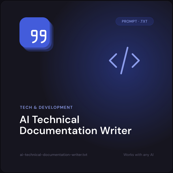 AI Technical Documentation Writer prompt cover