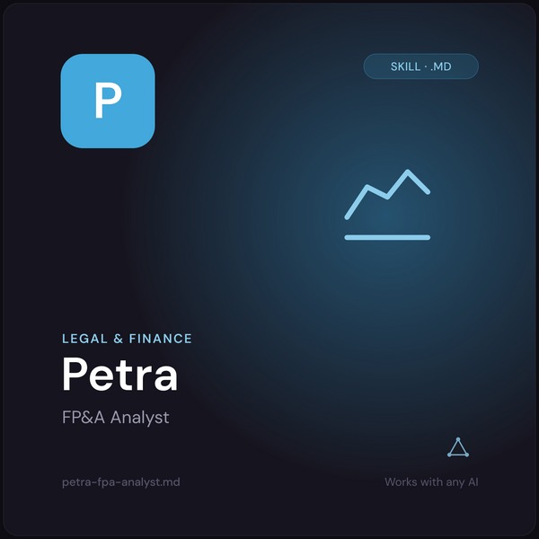 Petra — FP&A Analyst AI Skill cover