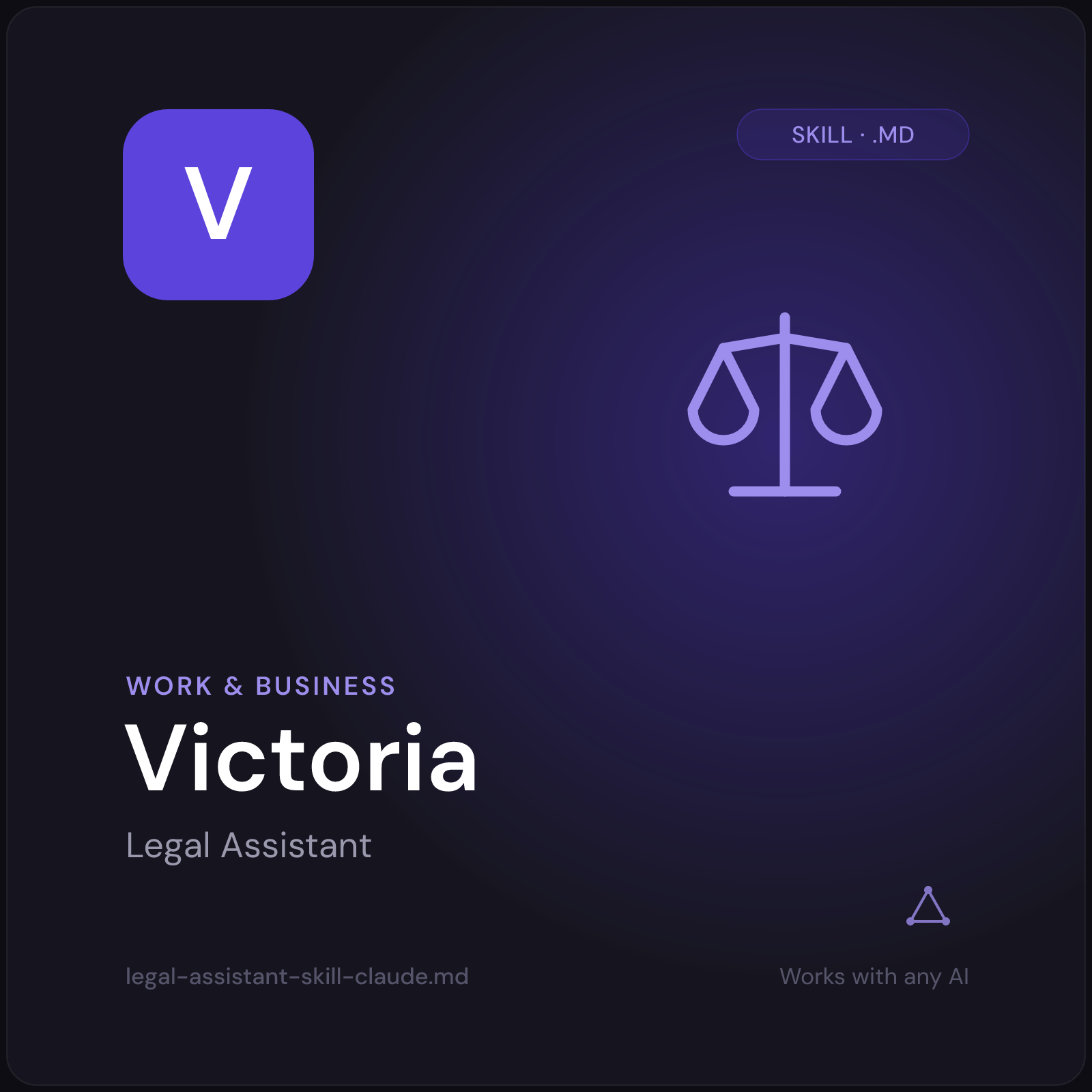 Victoria — Legal Assistant AI Skill cover