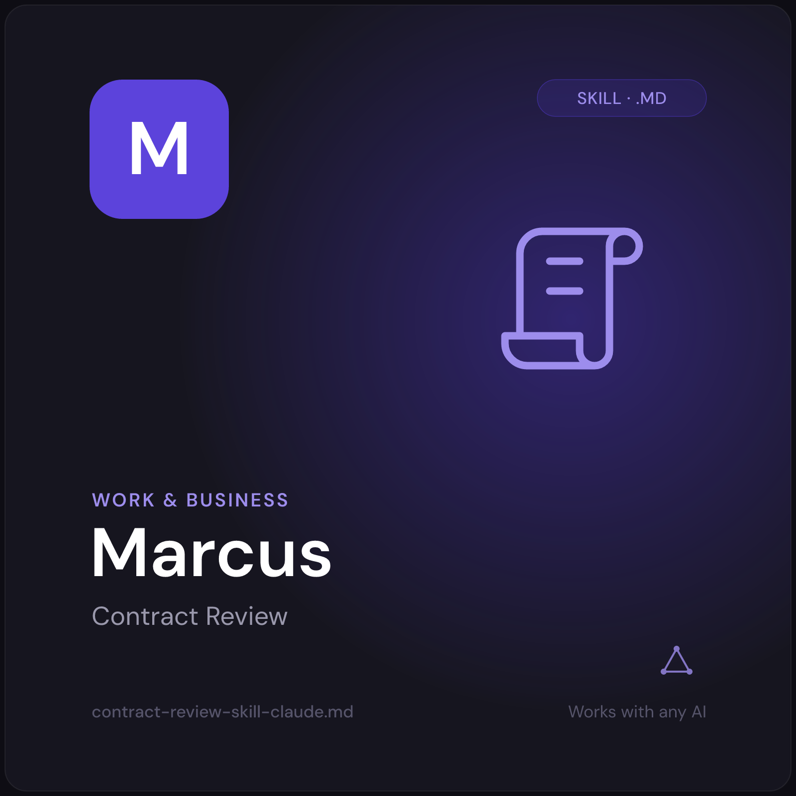 Marcus — Contract Review AI Skill cover