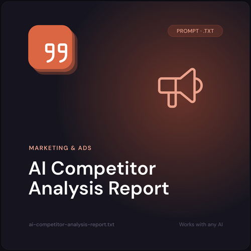 AI Competitor Analysis Report prompt cover