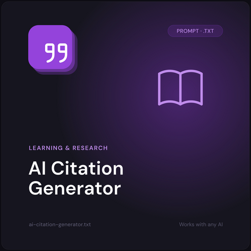 AI Citation Generator prompt cover