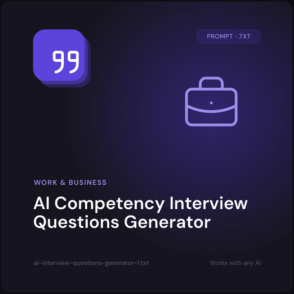 AI Competency Interview Questions Generator prompt cover