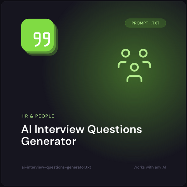 AI Interview Questions Generator prompt cover