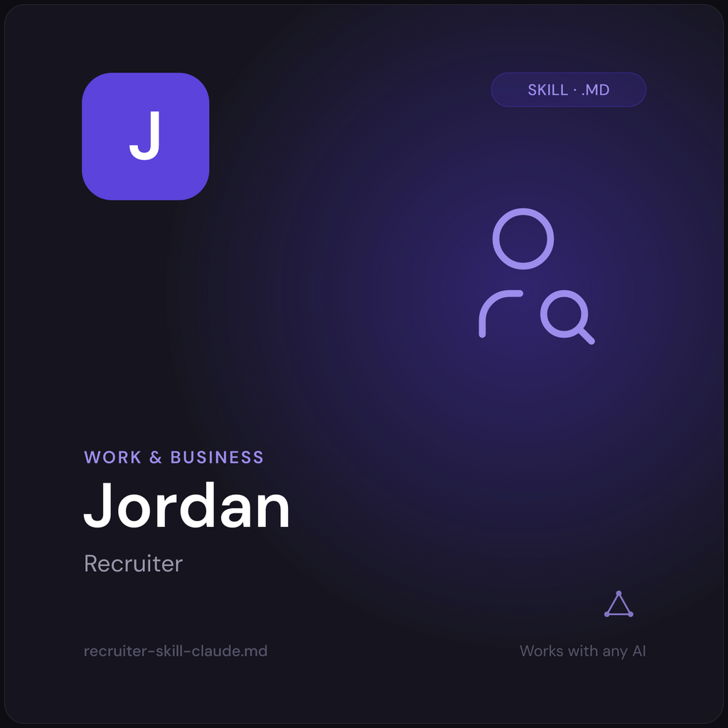 Jordan — Recruiter AI Skill cover