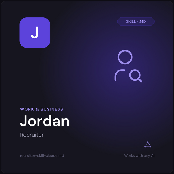 Jordan — Recruiter AI Skill cover