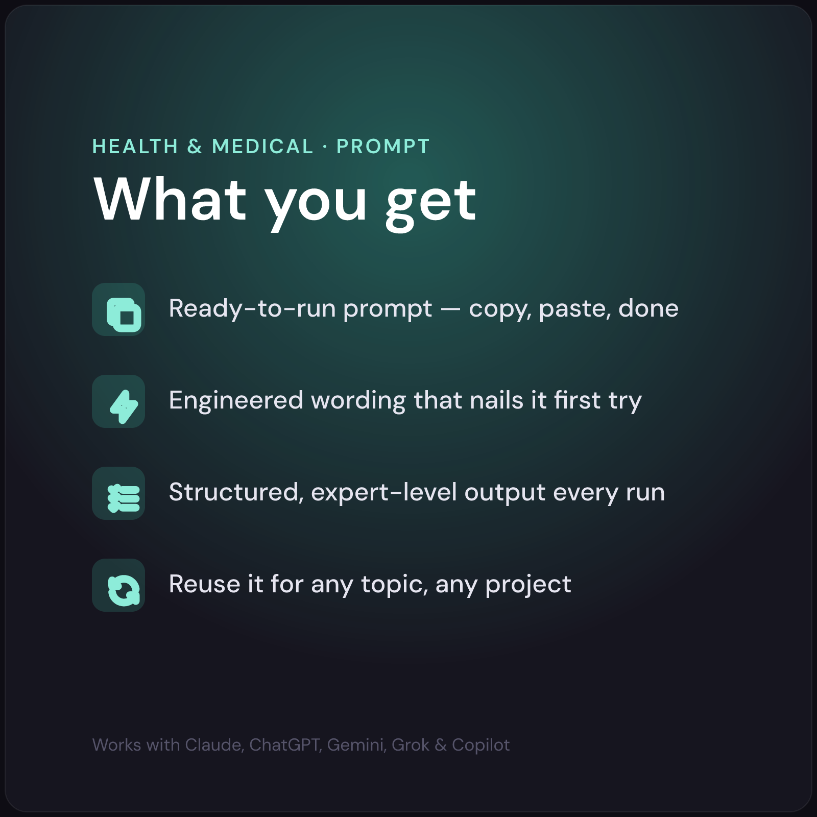 Care Plan Prompt — what's included
