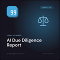 AI Due Diligence Report prompt cover