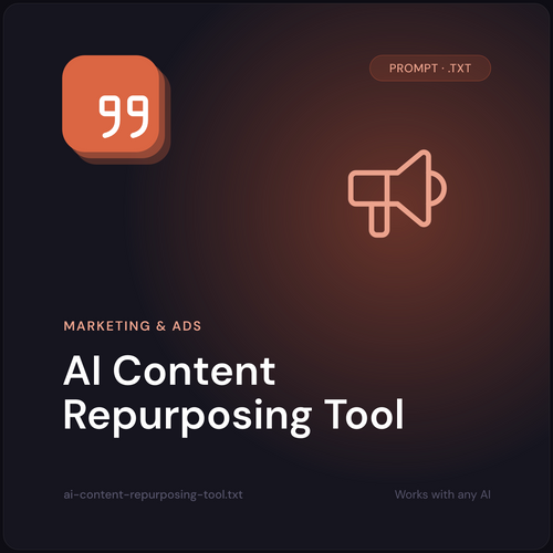AI Content Repurposing Tool prompt cover