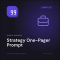 Strategy One-Pager Prompt cover