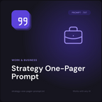 Strategy One-Pager Prompt cover