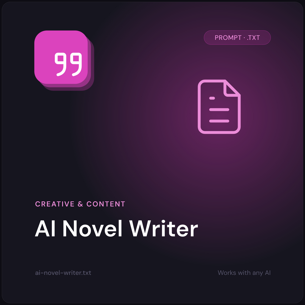 AI Novel Writer prompt cover