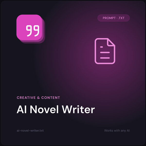 AI Novel Writer prompt cover