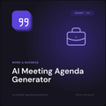 AI Meeting Agenda Generator prompt cover