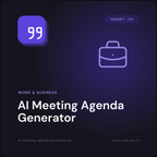 AI Meeting Agenda Generator prompt cover