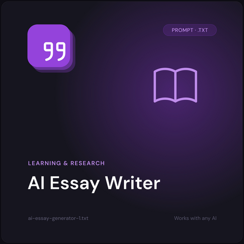 AI Essay Writer prompt cover
