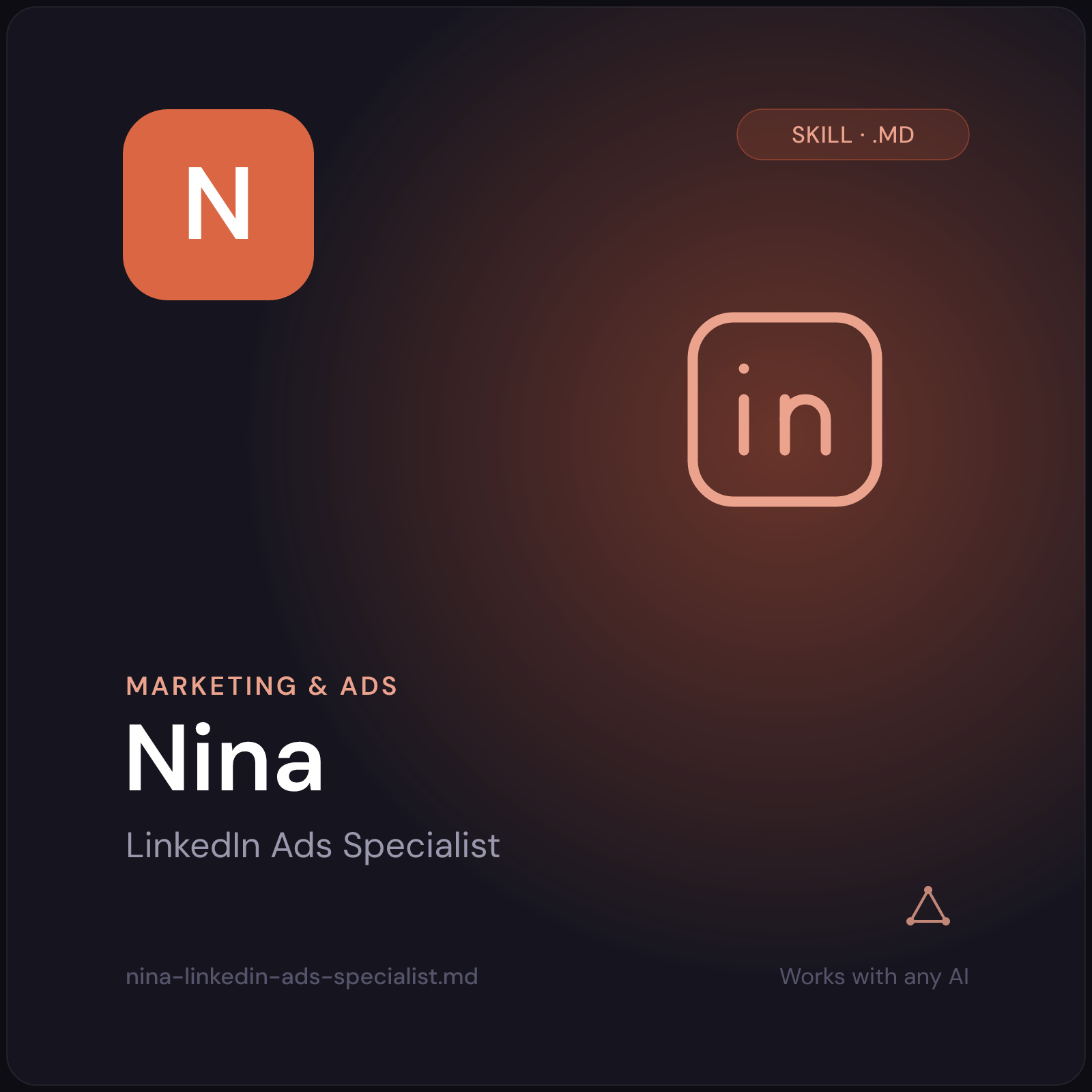 Nina — LinkedIn Ads Specialist AI Skill cover
