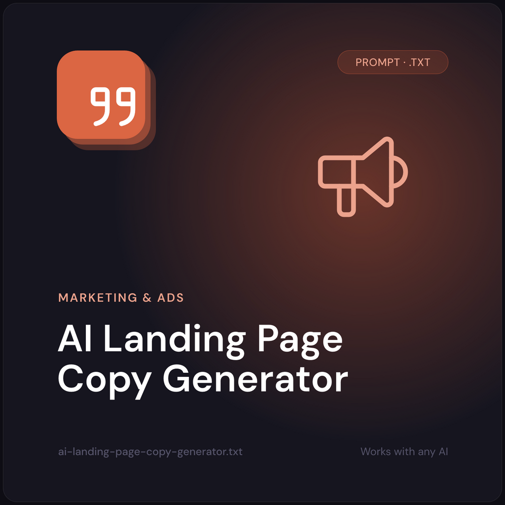 AI Landing Page Copy Generator prompt cover
