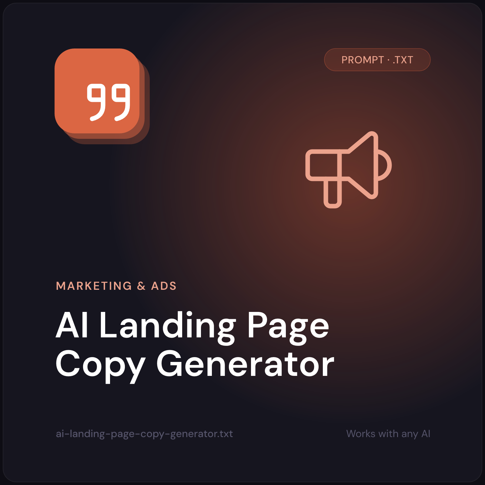 AI Landing Page Copy Generator prompt cover