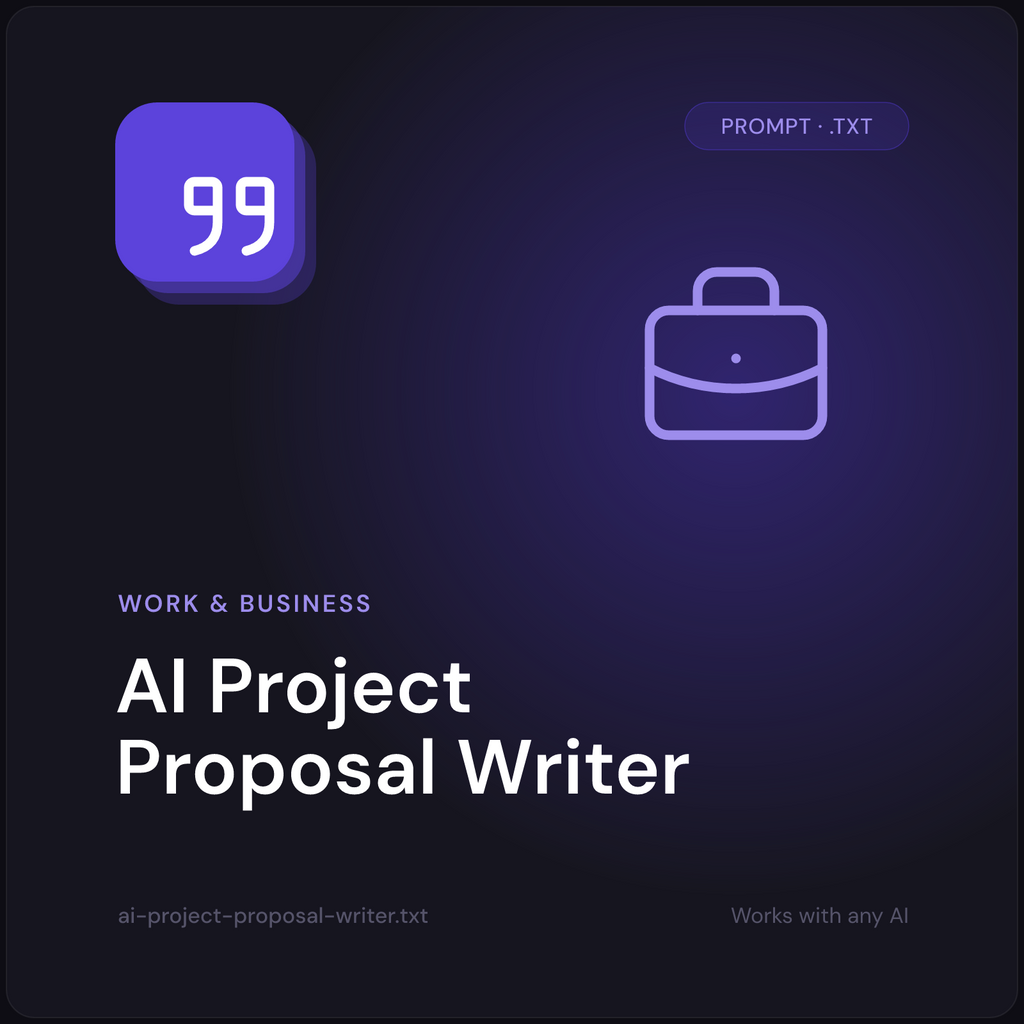 AI Project Proposal Writer prompt cover